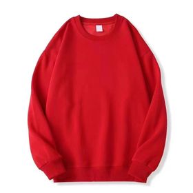 Bestgift Dip Kırmızı Yuvarlak Boyun Erkek Sweatshirt