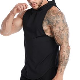 Bestgift Fitness Siyah Kapşonlu Erkek Spor Atlet