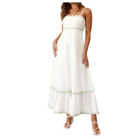 Bestgift Halter Beyaz 2 Korse Kadın Elbise