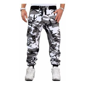 Bestgift Hip Hop Urban Beyaz Günlük Erkek Pantolon