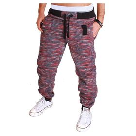 Bestgift Hip Hop Urban Wine Red Günlük Erkek Pantolon