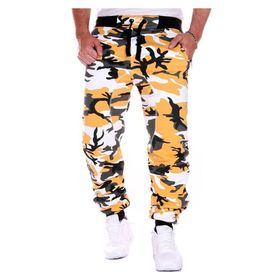 Bestgift Hip Hop Urban Yellow Günlük Erkek Pantolon