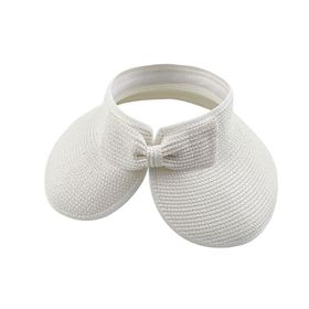 Bestgift Hollow Cap Beyaz Katlanabilir Kadın Şapka