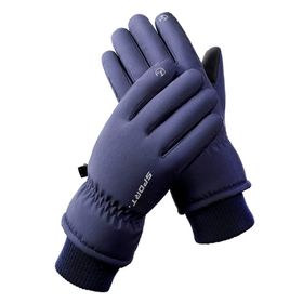 Bestgift HX-102 Mavi Peluş Su Geçirmez Erkek Eldiveni