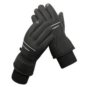 Bestgift HX-103 Siyah Peluş Su Geçirmez Erkek Eldiveni