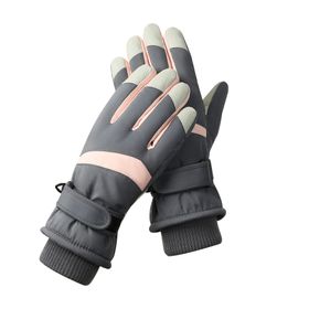 Bestgift HX-113 Gri Peluş Su Geçirmez Erkek Eldiveni