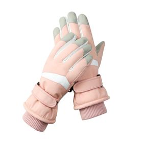 Bestgift HX-113 Pembe Peluş Su Geçirmez Erkek Eldiveni
