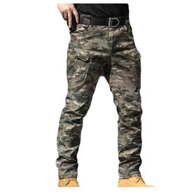 Bestgift LX7 Ordu Yeşil Kamuflaj Düz Uzun Erkek Kargo Pantolon