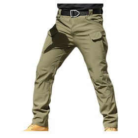 Bestgift LX7 Ordu Yeşili Düz Uzun Erkek Kargo Pantolon