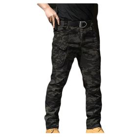 Bestgift LX7 Siyah 2 Düz Uzun Erkek Kargo Pantolon