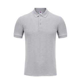 Bestgift Polo Gri Kısa Kollu Erkek Gömlek