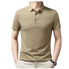 Bestgift Polo Haki Kısa Kollu Günlük Erkek T-shirt