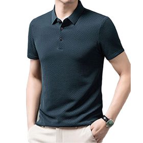 Bestgift Polo Koyu Mavi Kısa Kollu Günlük Erkek T-shirt