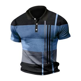 Bestgift Polo Mavi Kısa Kollu Erkek T-shirt