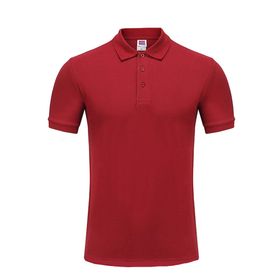 Bestgift Polo Şarap Kırmızısı Kısa Kollu Erkek Gömlek