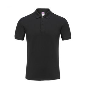 Bestgift Polo Siyah Kısa Kollu Erkek Gömlek