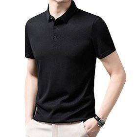 Bestgift Polo Siyah Kısa Kollu Günlük Erkek T-shirt