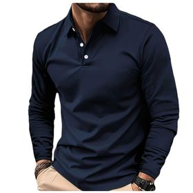 Bestgift Polo Tibet Mavisi Uzun Kollu Erkek Gömlek