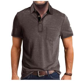 Bestgift Polos Kahve Kısa Kollu Erkek T-shirt