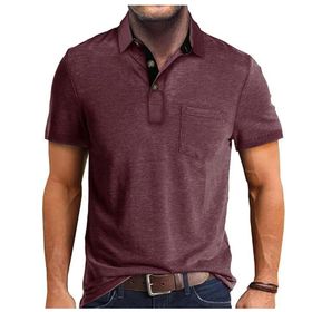Bestgift Polos Küpe Çiçeği Kısa Kollu Erkek T-shirt