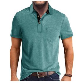Bestgift Polos Yeşil Light Green Kısa Kollu Erkek T-shirt
