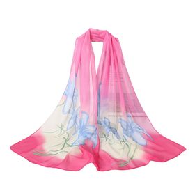 Bestgift Resim Rengi 11 Şifon İpek 150x150 cm Kadın Eşarp Şal