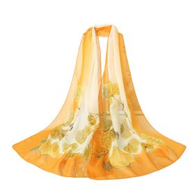 Bestgift Resim Rengi 15 Şifon İpek 150x150 cm Kadın Eşarp Şal