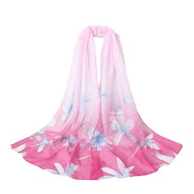 Bestgift Resim Rengi 18 Şifon İpek 150x150 cm Kadın Eşarp Şal