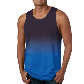 Bestgift Resim Rengi-4 Kolsuz Baskılı Erkek T-shirt