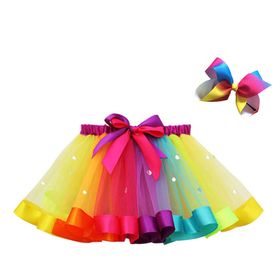 Bestgift RT076 Astarlı Yay Tütü Balık Pullu Kız Çocuk Etek