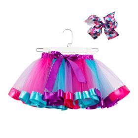 Bestgift RT084 Astarlı Yay Tütü Balık Pullu Kız Çocuk Etek