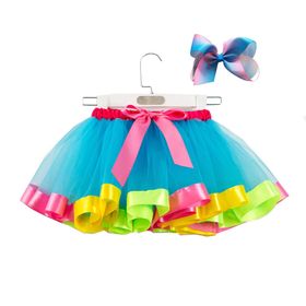 Bestgift RT085 Astarlı Yay Tütü Balık Pullu Kız Çocuk Etek