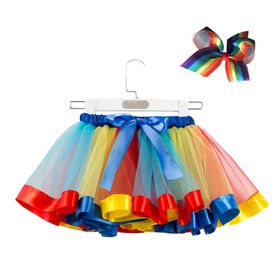 Bestgift RT086 Astarlı Yay Tütü Balık Pullu Kız Çocuk Etek