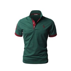 Bestgift Slim Polo Yeşil Kısa Kollu Erkek T-shirt