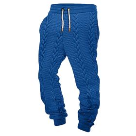 Bestgift Stil Mavi Günlük Altı Bağcıklı Erkek Eşofman