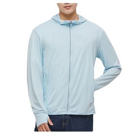 Bestgift Sunwear Açık Mavi Anti-Ultraviyole Erkek Spor Ceket