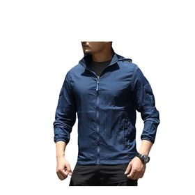 Bestgift Taktik Mavi Royal Blau Hızlı Kuruyan Erkek Ceket
