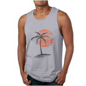 Bestgift Tank Top Açık Gri Kolsuz Erkek Atlet