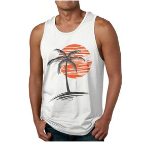 Bestgift Tank Top Beyaz Üst Kolsuz Erkek Atlet
