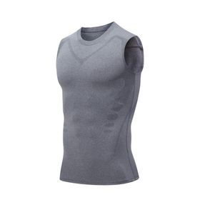 Bestgift Tank Top Gri 2 Hızlı Kuruyan Erkek T-shirt