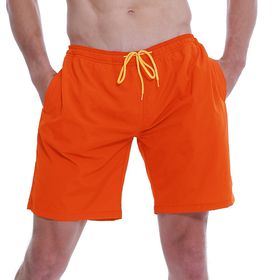 Bestgift Turuncu Hızlı Kuruyan Spor Erkek Yazlık Şort