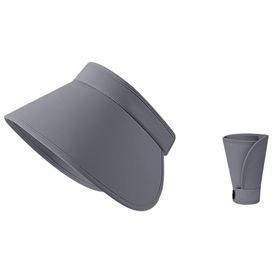 Bestgift Visor Gri 5 UV Vinil Kadın Şapka