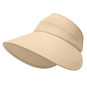 Bestgift Visor Kahve 3 UV Vinil Kadın Şapka