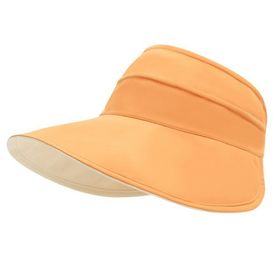 Bestgift Visor Turuncu 4 UV Vinil Kadın Şapka