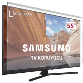 Bestoclass 8562147537716 Samsung 139 Ekran Curved 55 İnç Uyumlu TV Ekran Koruyucu