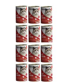 Bestpet 12x400 gr Kuzu Etli Konserve Yetişkin Kedi Maması
