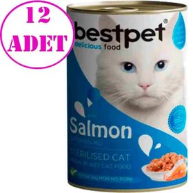 Bestpet 12x400 gr Somonlu Kısırlaştırılmış Yetişkin Kedi Maması