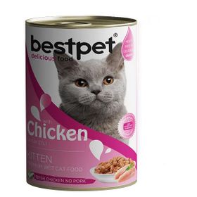 Bestpet 12x400 gr Tavuklu Jöleli Yavru Konserve Kedi Maması