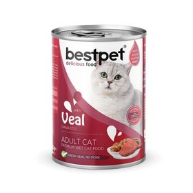 Bestpet 12x400 gr Taze Geyik Parça Etli ve Soslu Yaş Mama