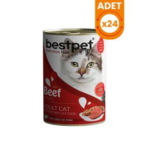 Bestpet 24x400 gr Biftekli Gravy Yetişkin Konserve Kedi Maması